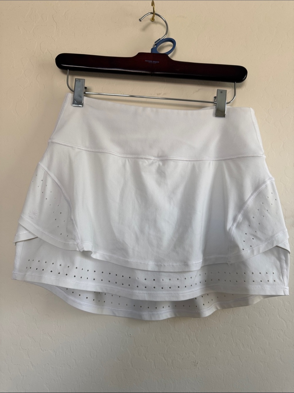 White Women's Layered Active Skort - Versatile Sport Skirt